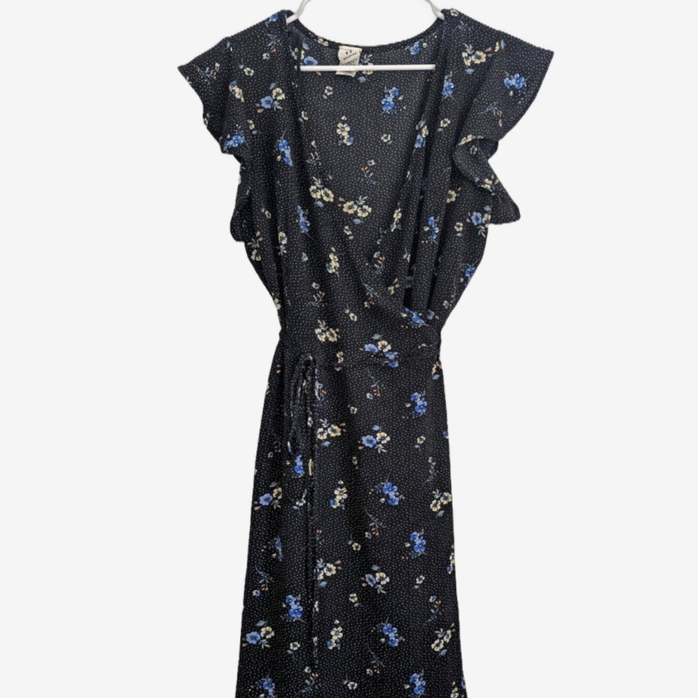 Vintage 90's Wrapper polka dot wrap dress size XL